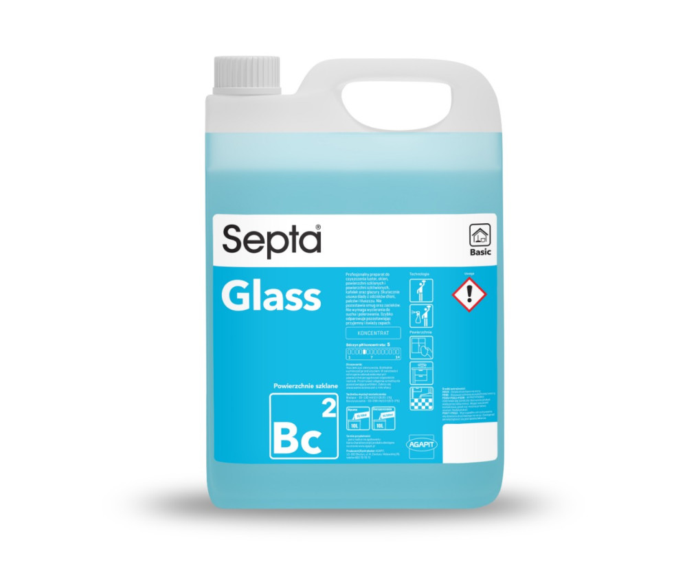 Erős koncentrátum üvegtisztításhoz SEPTA GLASS BC2 5L
