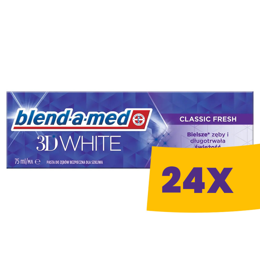 Blend-A-Med 3D White Classic Fresh fogkrém 75ml (Karton - 24 db)