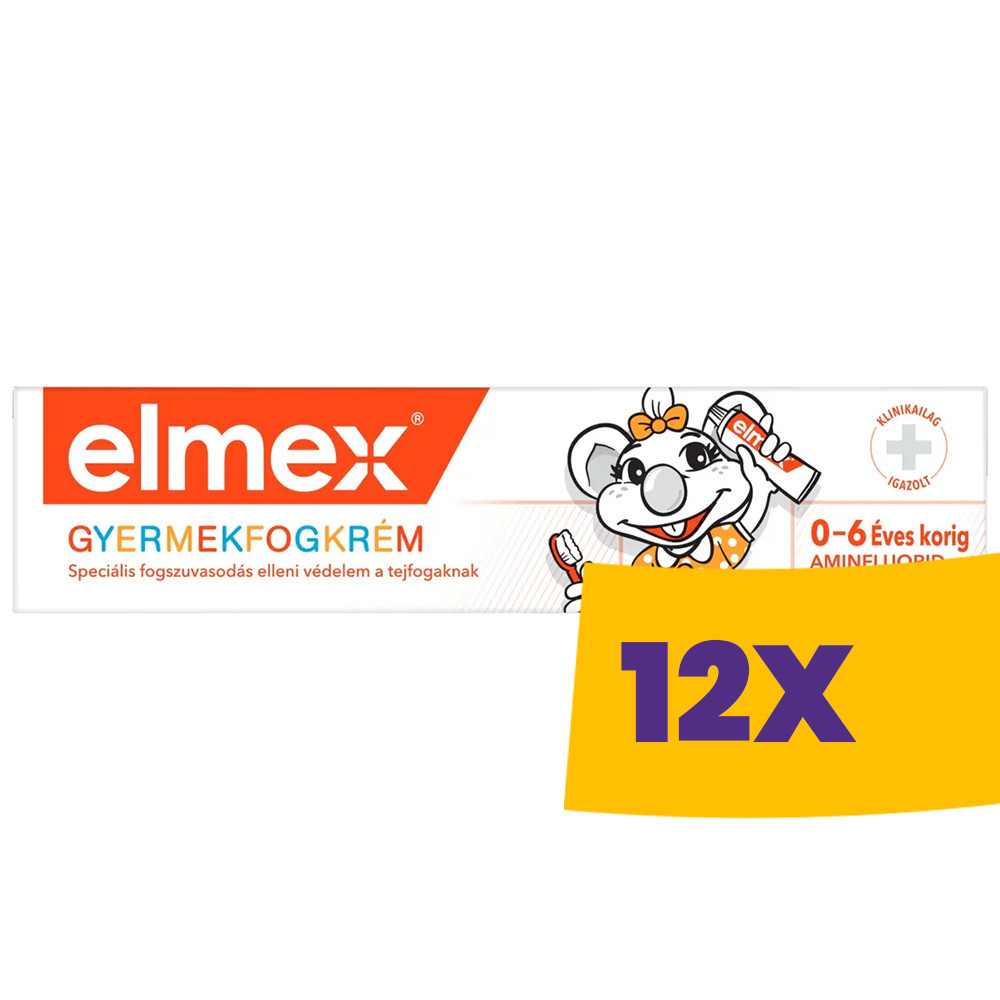 Elmex Kids gyerek fogkrém 0-6 éves korig 50ml (Karton - 12 db)