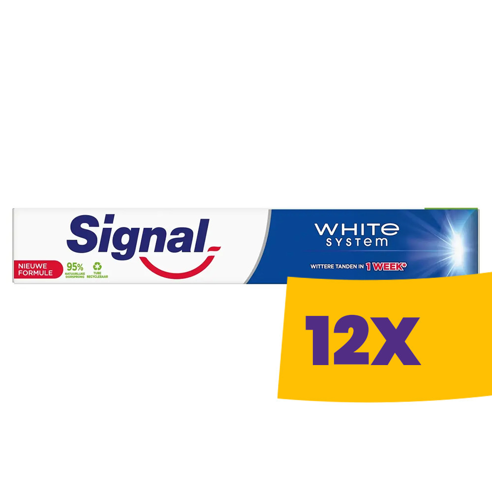 Signal White System fogfehérítő fogkrém 75ml (Karton - 12 db)